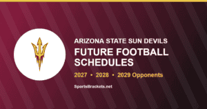 Arizona State future football schedule card for 2027, 2028 and 2029