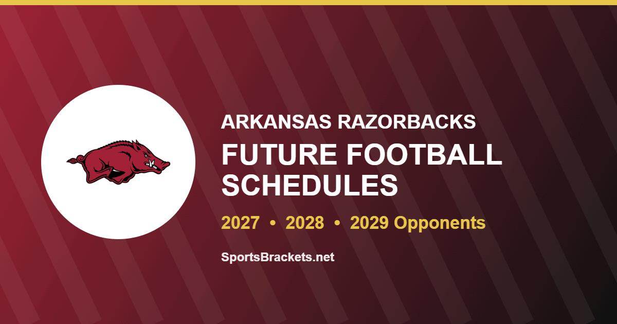 Arkansas future football schedule for 2027, 2028 and 2029
