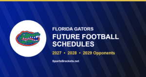 Florida future football schedule card for 2027, 2028 and 2029