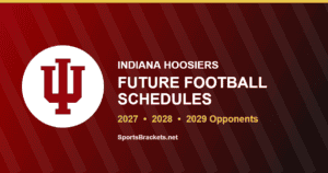 Indiana future football schedule card for 2027, 2028 and 2029