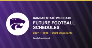 Kansas State future football schedule card for 2027, 2028 and 2029