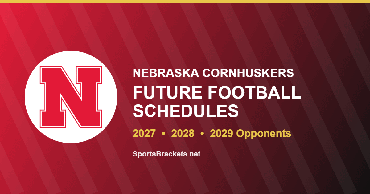 Nebraska future football schedule for 2027 and 2028