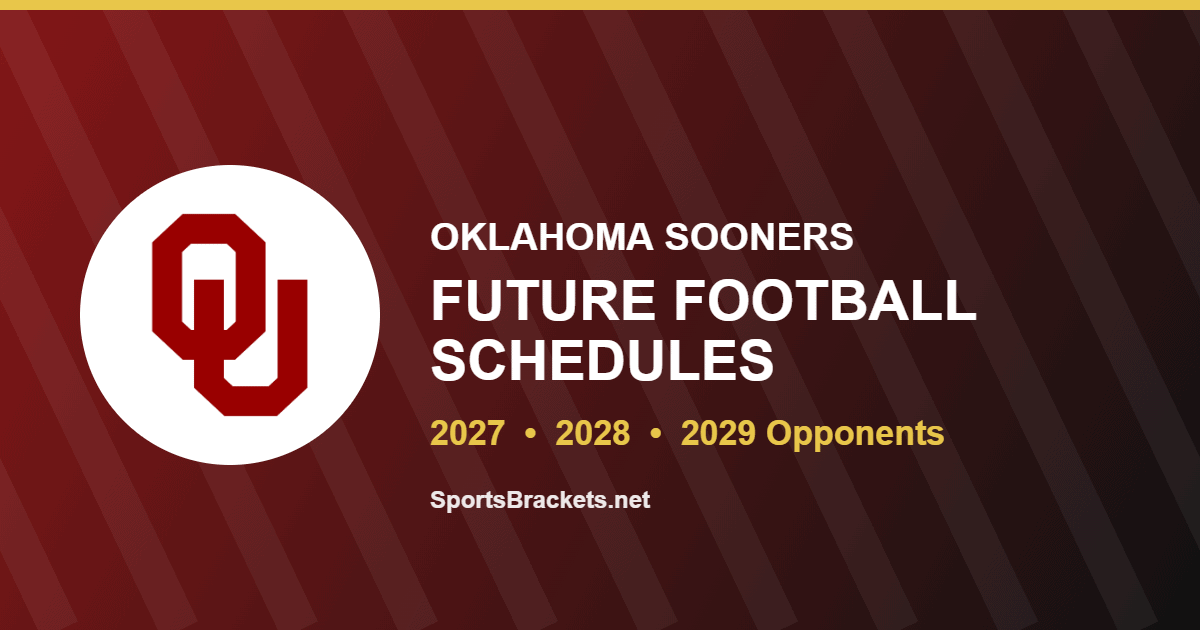 Oklahoma future football schedule for 2027, 2028 and 2029