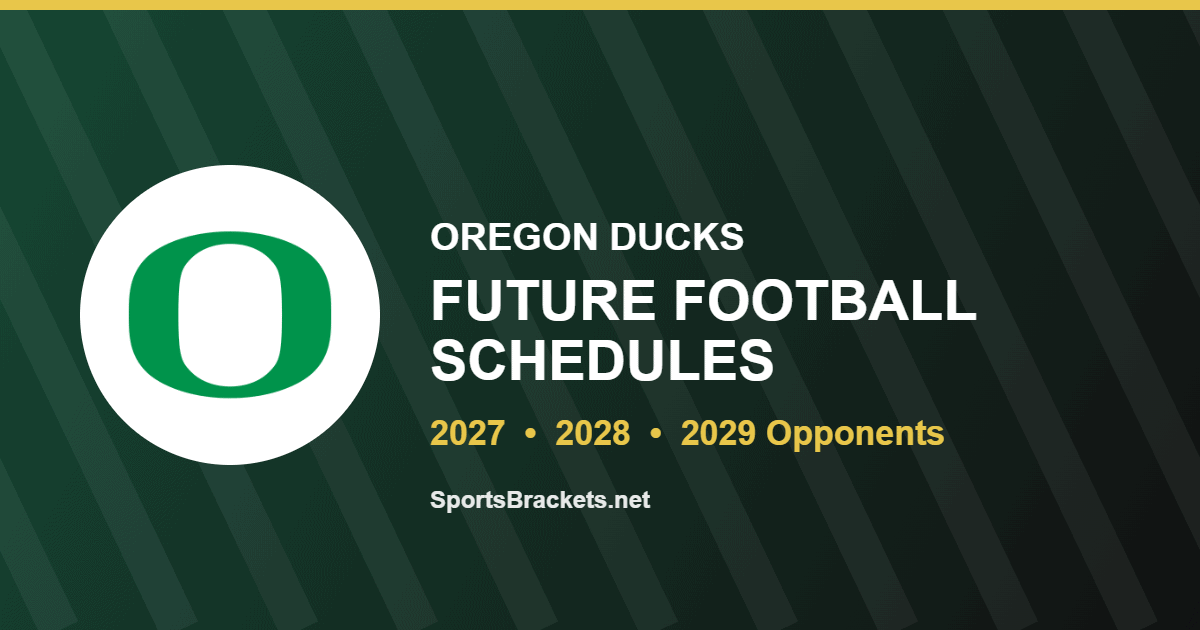 Oregon future football schedule for 2027 and 2028