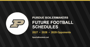 Purdue future football schedule card for 2027, 2028 and 2029