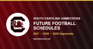 South Carolina future football schedule card for 2027, 2028 and 2029