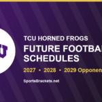 TCU future football schedule card for 2027, 2028 and 2029