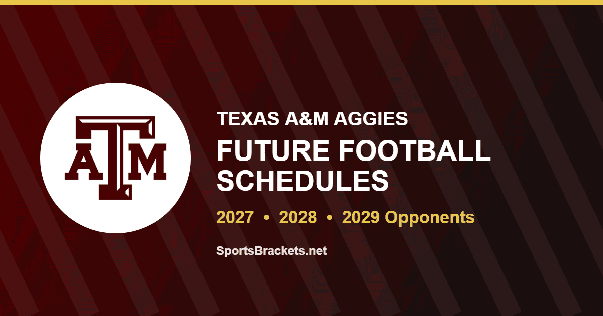 Texas A&M future football schedule for 2027, 2028 and 2029