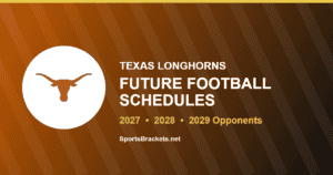 Texas future football schedule card for 2027, 2028 and 2029