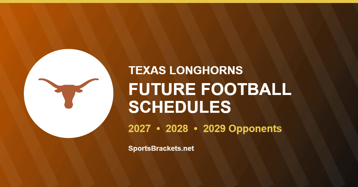 Texas future football schedule for 2027, 2028 and 2029
