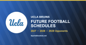 UCLA future football schedule card for 2027, 2028 and 2029