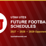Utah future football schedule card for 2027, 2028 and 2029