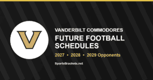 Vanderbilt future football schedule card for 2027, 2028 and 2029