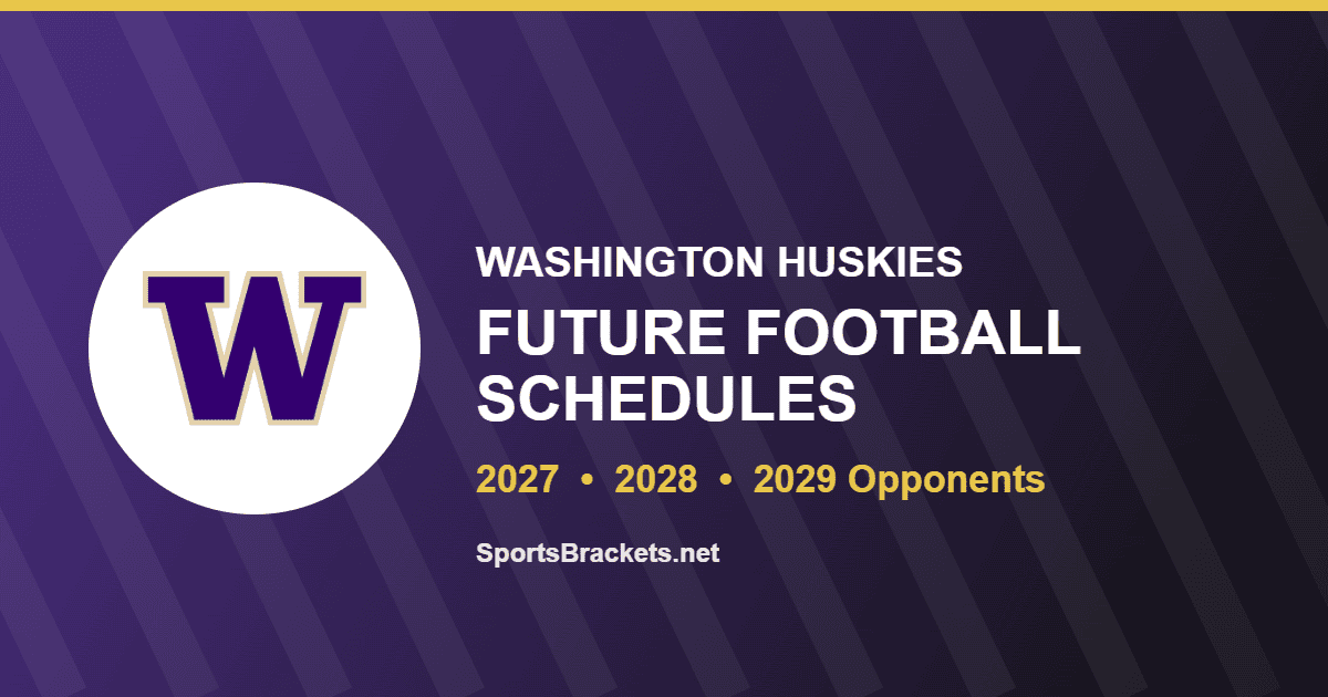 Washington future football schedule for 2027 and 2028
