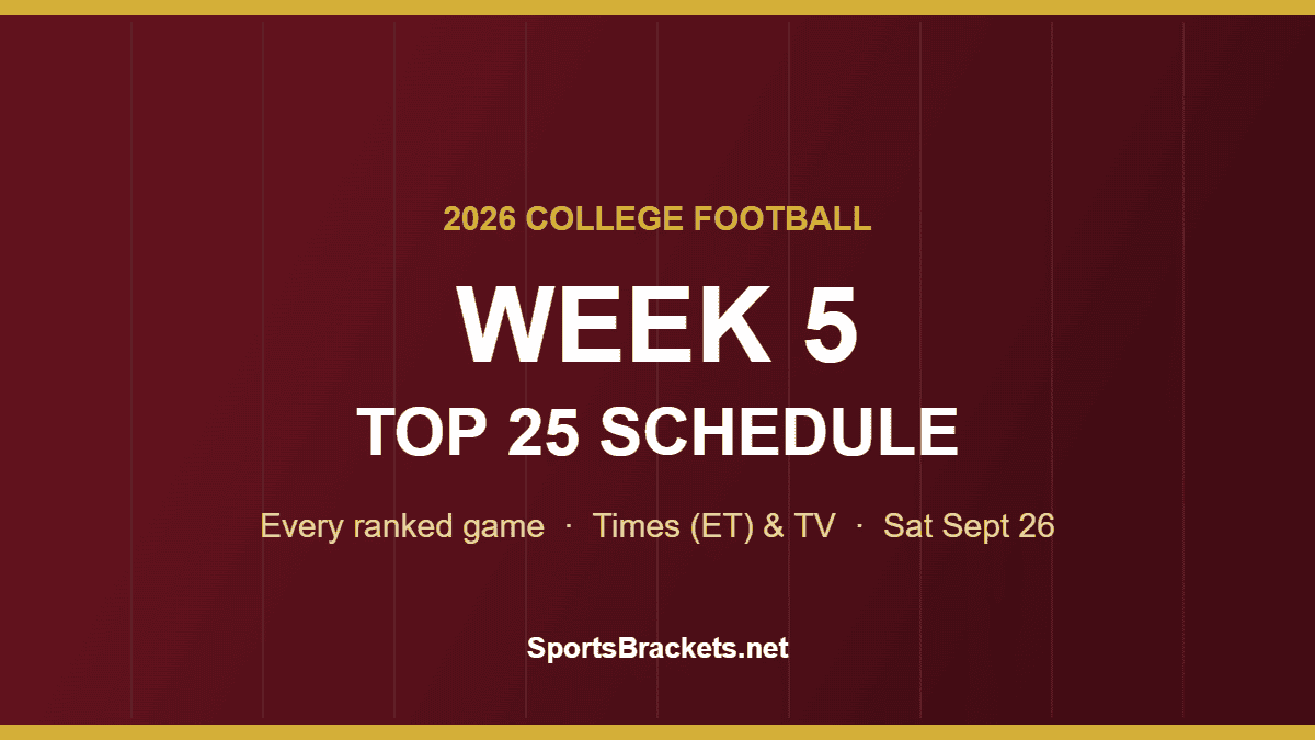 CFB-Week-5-2026-Top-25-Schedule - Sports Brackets 2026 College Football Week 5 Top 25 schedule