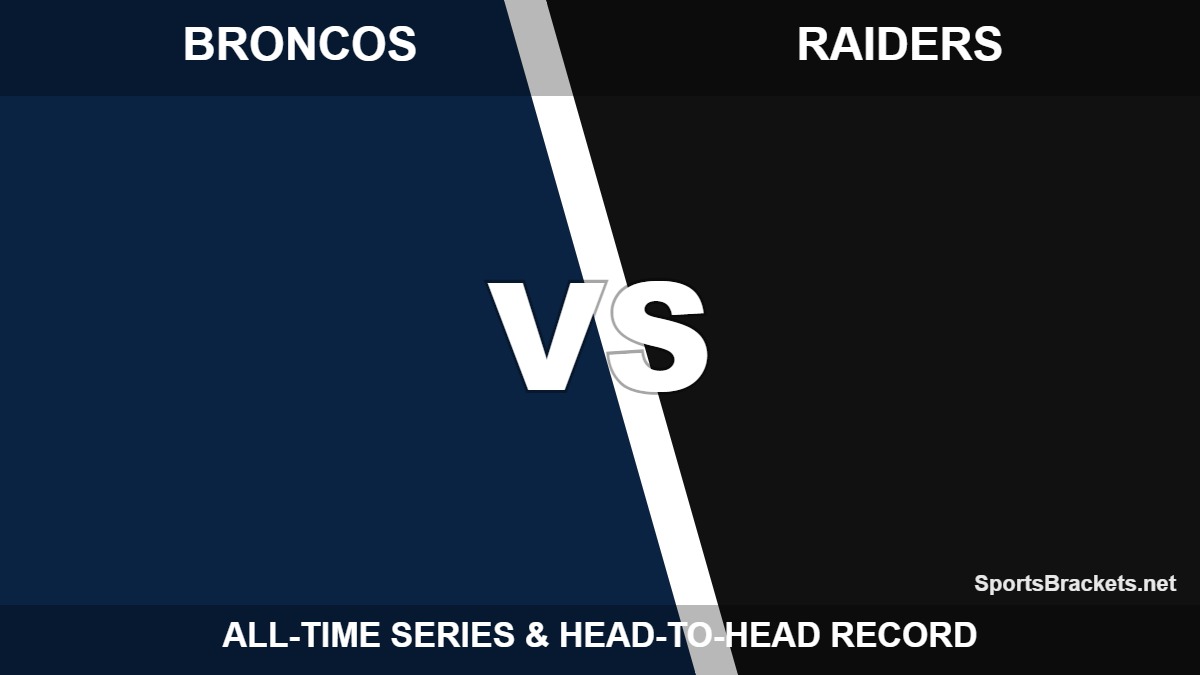 Denver Broncos vs Las Vegas Raiders all-time series