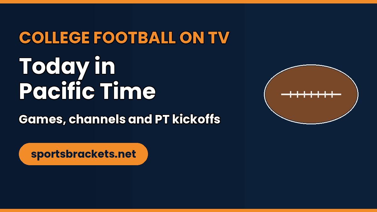 College football on TV today in Pacific Time