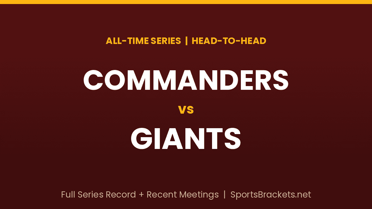 commanders vs giants all time series