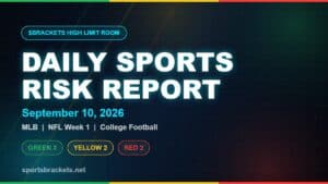 Daily Sports Risk Report September 10, 2026 tiered MLB, NFL and college football angles