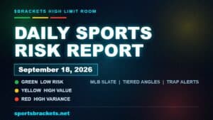 Read more about the article Daily Sports Risk Report (September 18, 2026): MLB and College Football Slate, Tiered Angles and Trap Alerts