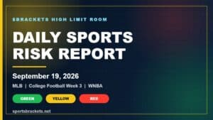 Read more about the article Daily Sports Risk Report (September 19, 2026): MLB, College Football and WNBA Slate, Tiered Angles and Trap Alerts