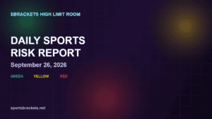 Daily Sports Risk Report September 26, 2026, MLB and College Football slate, $BRACKETS High Limit Room