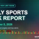 Daily Sports Risk Report September 5, 2026 hero graphic with green, yellow and red tier accents