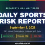 Daily Sports Risk Report for September 9, 2026 covering the NFL Kickoff Game and the MLB slate