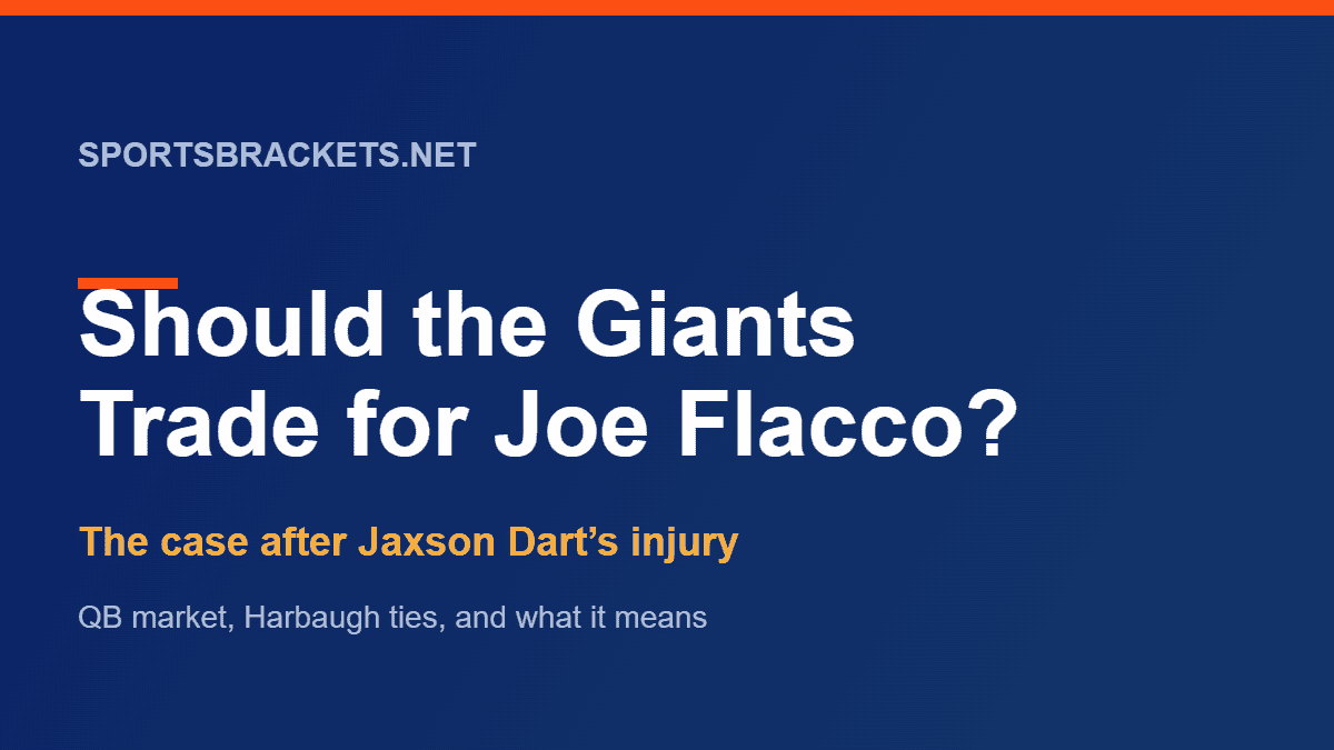Should the Giants Trade for Joe Flacco - Sports Brackets Should the Giants trade for Joe Flacco