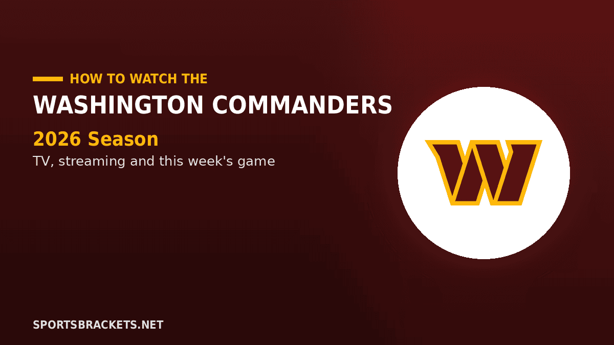 How to Watch the Washington Commanders in 2026 TV Channels Streaming Schedule - Sports Brackets How to Watch the Washington Commanders in 2026: TV Channels, Streaming & Schedule