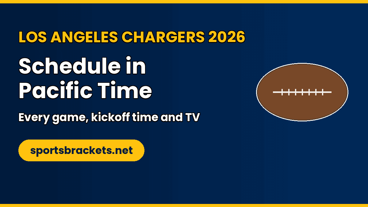 Volleyball Roster Sheet.pdf Los Angeles Chargers 2026 Schedule in Pacific Time (PT) & TV