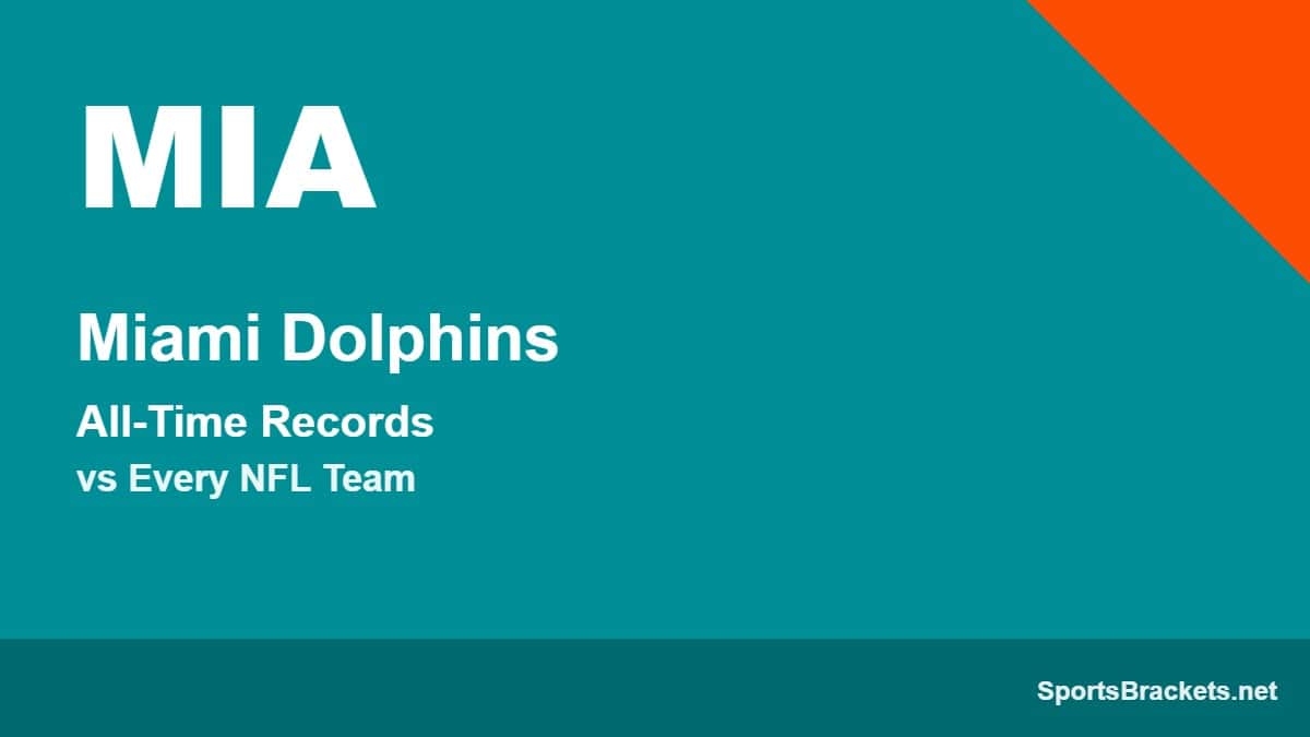 Miami Dolphins all-time records - Sports Brackets Miami Dolphins all-time records vs every NFL team