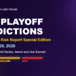 MLB Playoff Predictions hero graphic for the Daily Sports Risk Report special edition, September 29, 2026