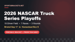 Read more about the article 2026 NASCAR Truck Series Playoffs: Field, Schedule, and Printable Bracket
