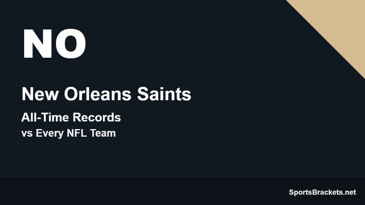 New Orleans Saints all-time records - Sports Brackets New Orleans Saints all-time records vs every NFL team