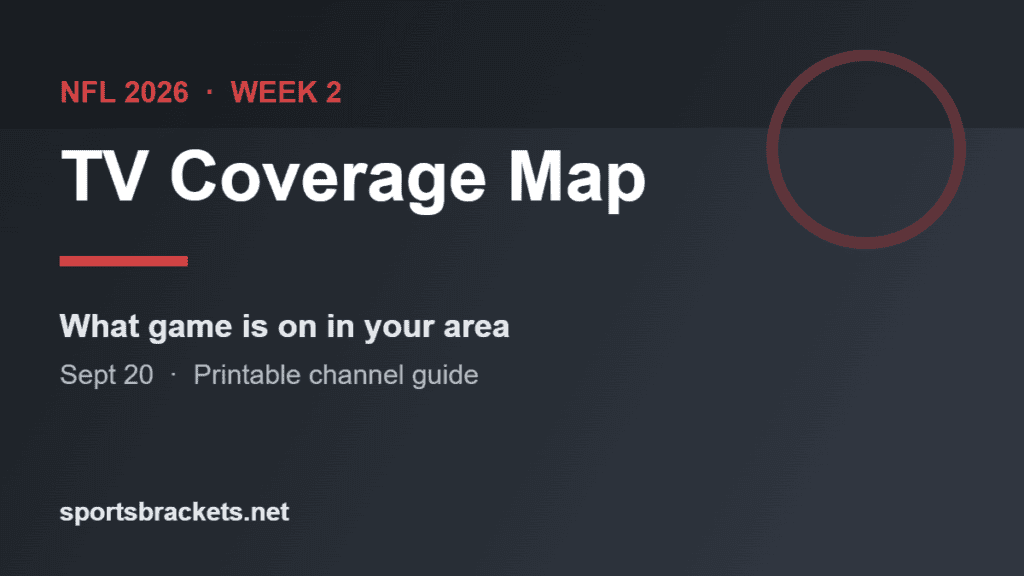 NFL Week 7 TV Coverage Map 2026: Every Game, Time & Channel