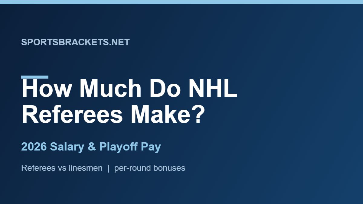 How Much Do NHL Referees Make - Sports Brackets How much do NHL referees make