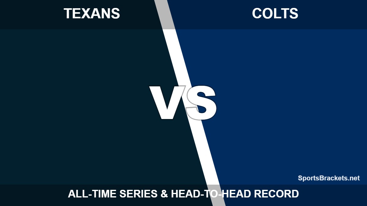 Houston Texans vs Indianapolis Colts all-time series