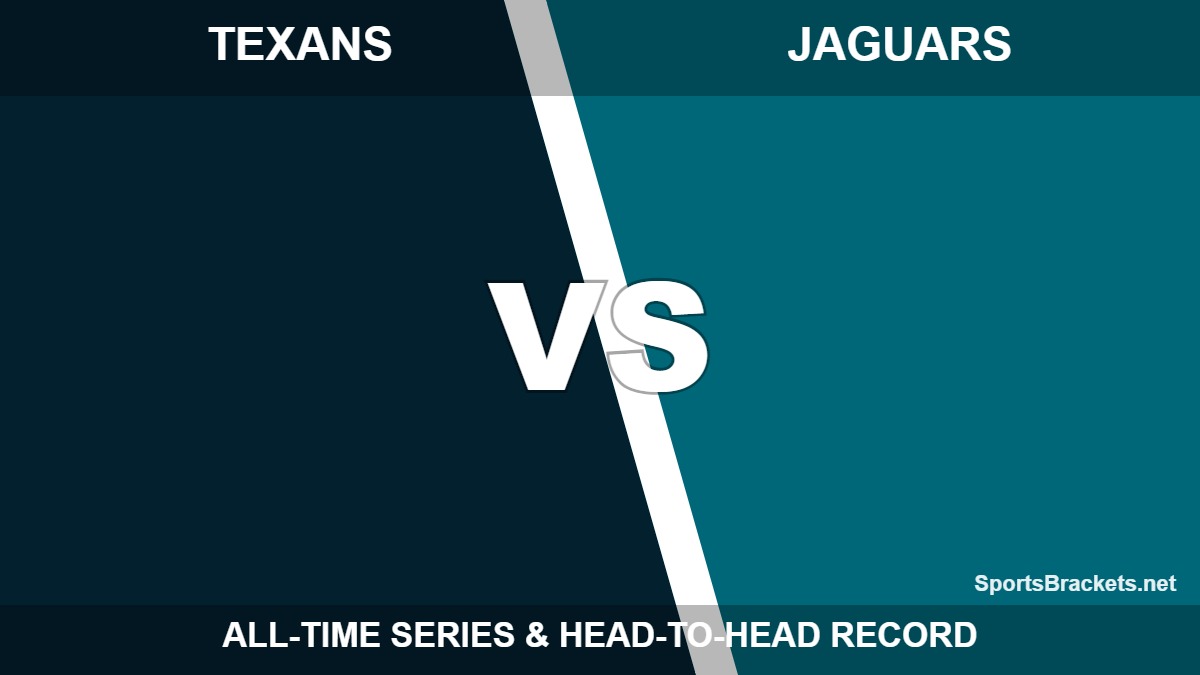 Houston Texans vs Jacksonville Jaguars all-time series