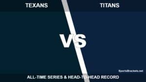 Houston Texans vs Tennessee Titans all-time series