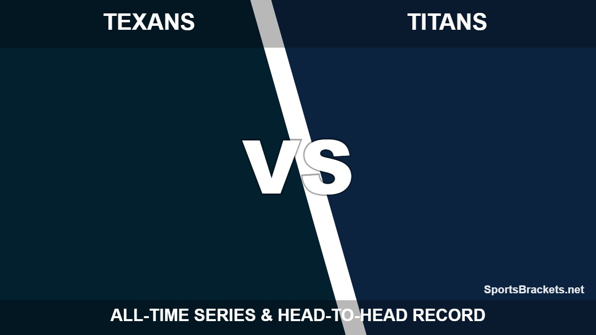Houston Texans vs Tennessee Titans all-time series