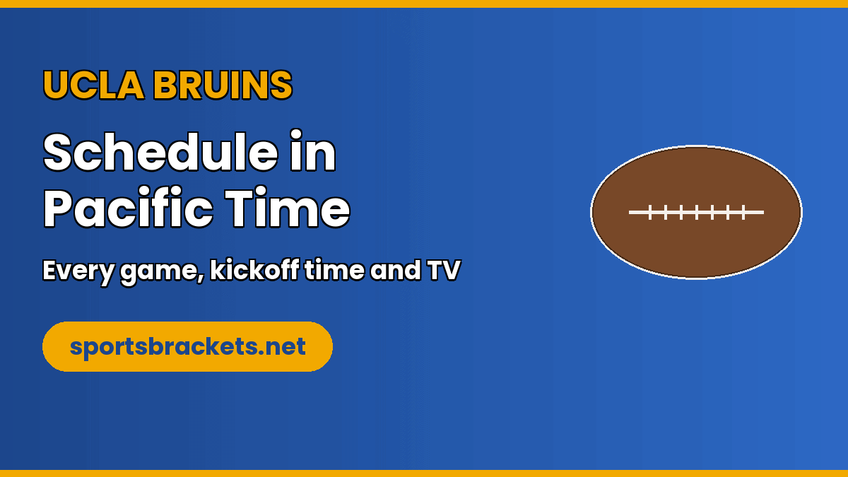 UCLA Bruins 2026 schedule in Pacific Time