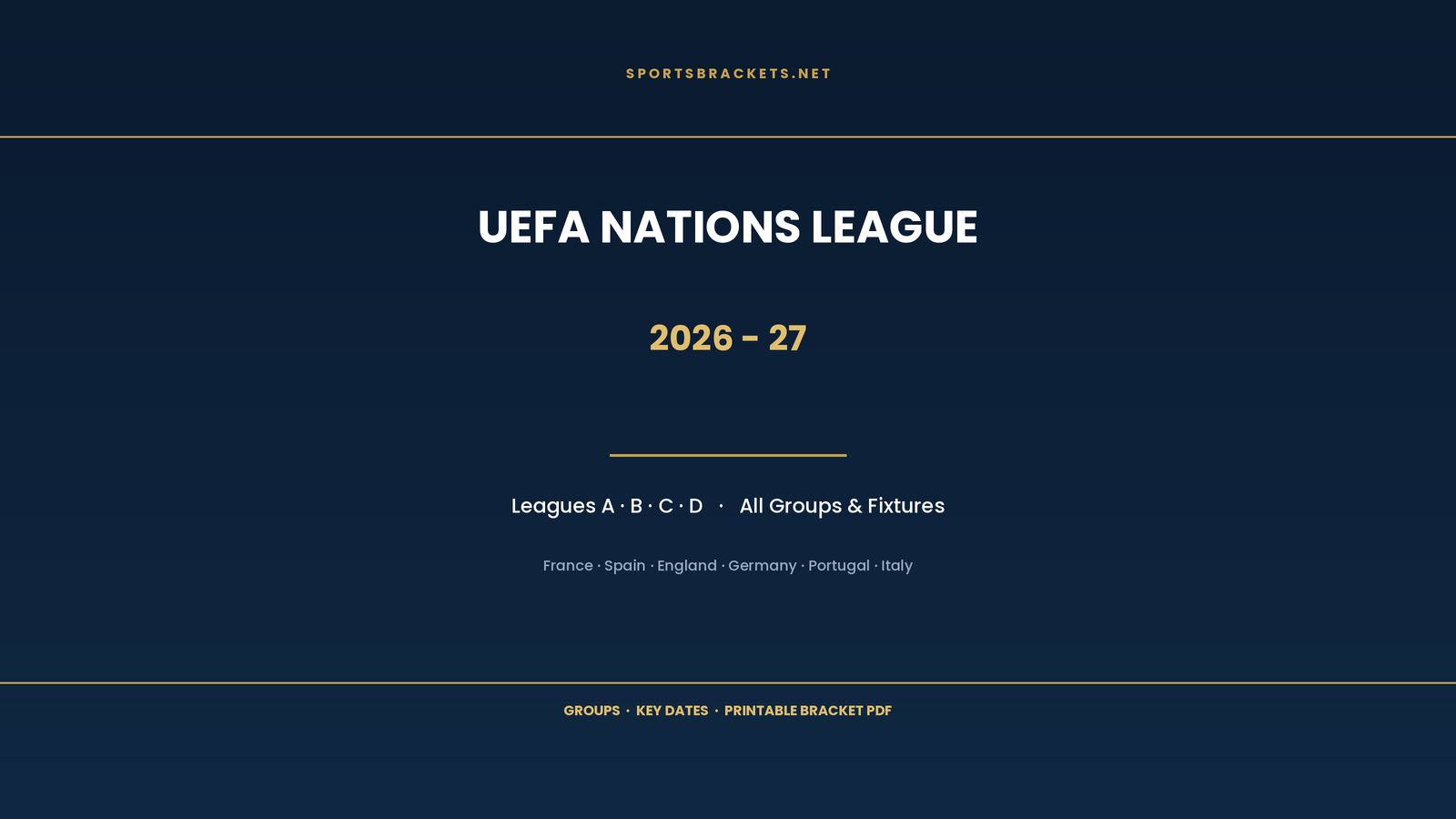 uefa-nations-league-2026-27 - Sports Brackets 2026-27 UEFA Nations League groups and printable bracket
