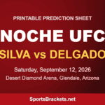 Noche UFC Silva vs Delgado printable prediction sheet