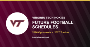 Virginia Tech future football schedule card
