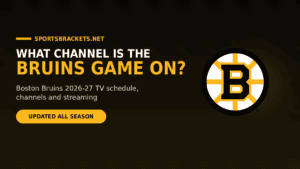 Read more about the article What Channel is the Bruins Game on Today? Boston Bruins 2026-27 TV Schedule