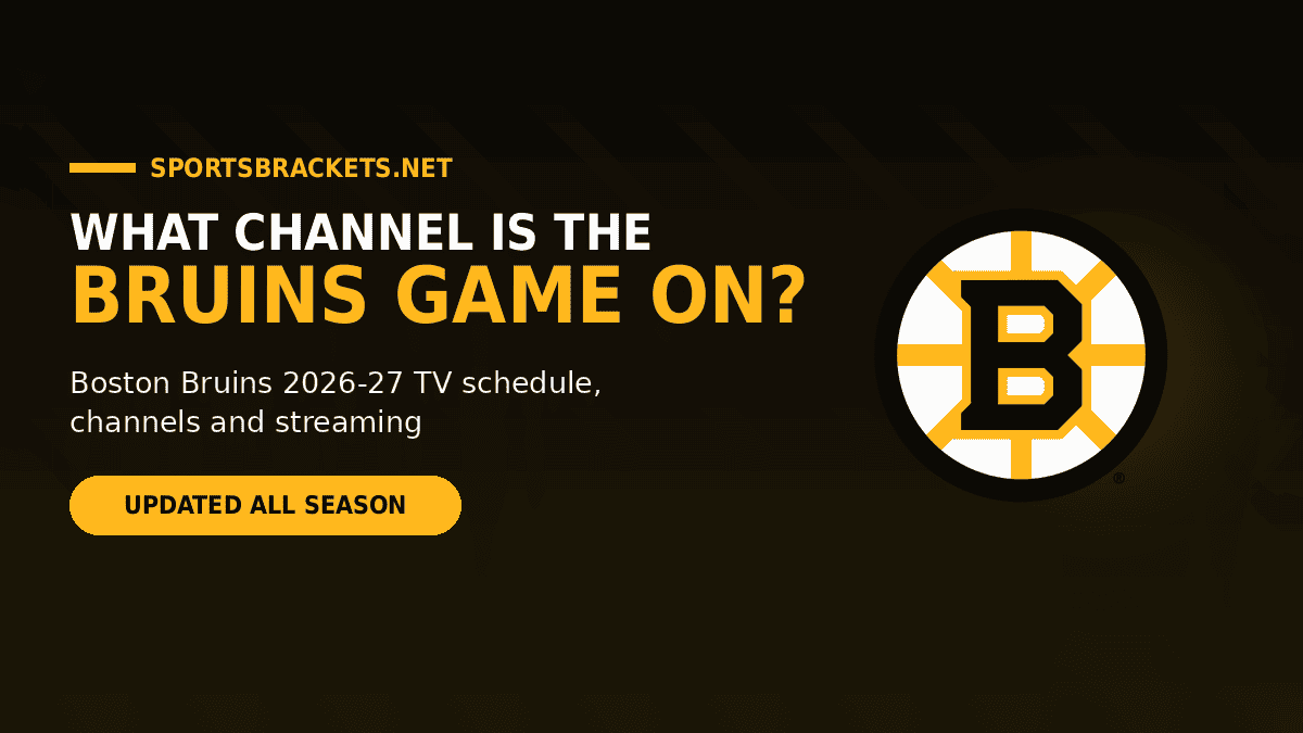What channel is the Bruins game on today, 2026-27