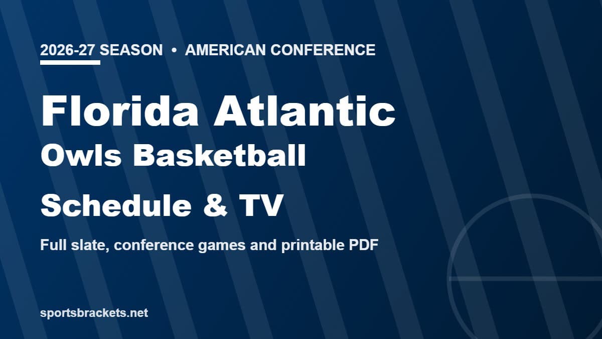2026-27 Florida Atlantic Owls basketball schedule