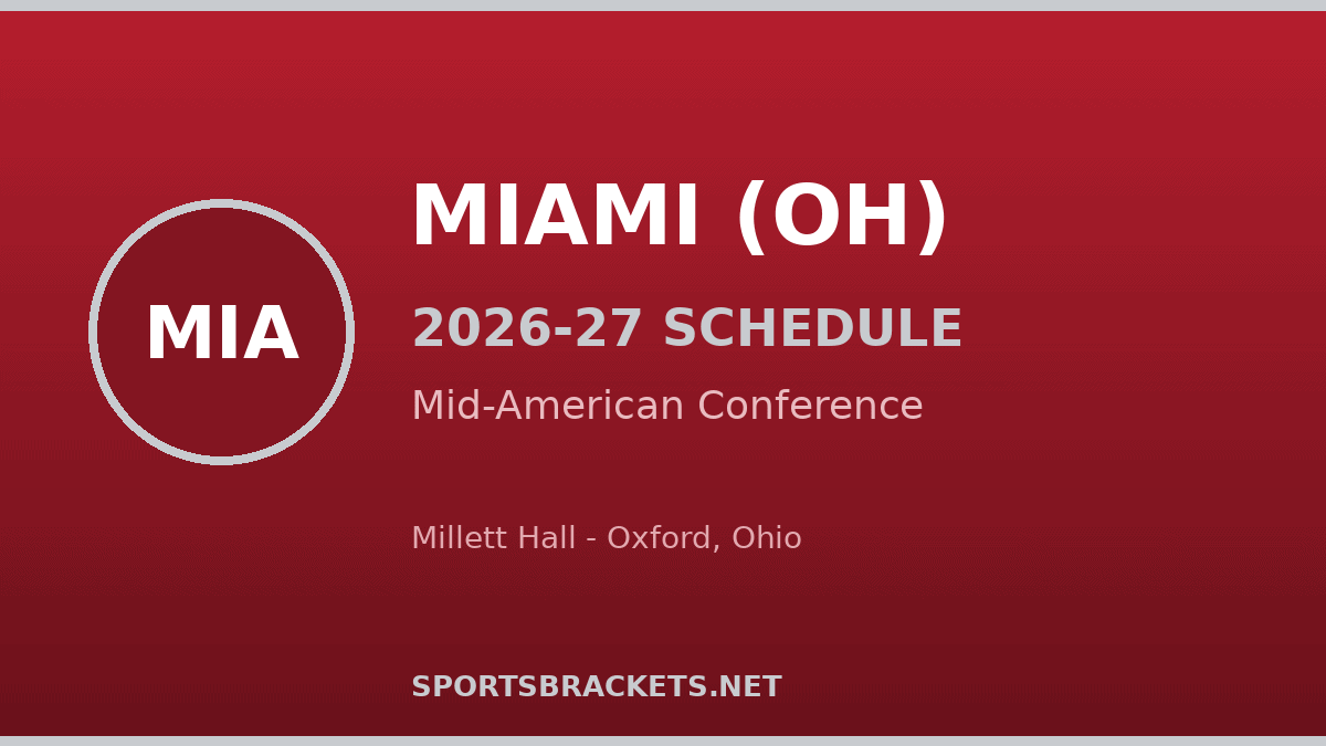 Miami (OH) 2026-27 basketball schedule