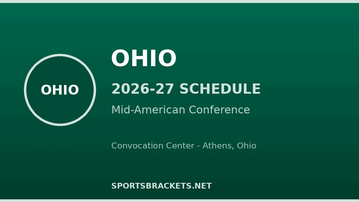 Ohio 2026-27 basketball schedule